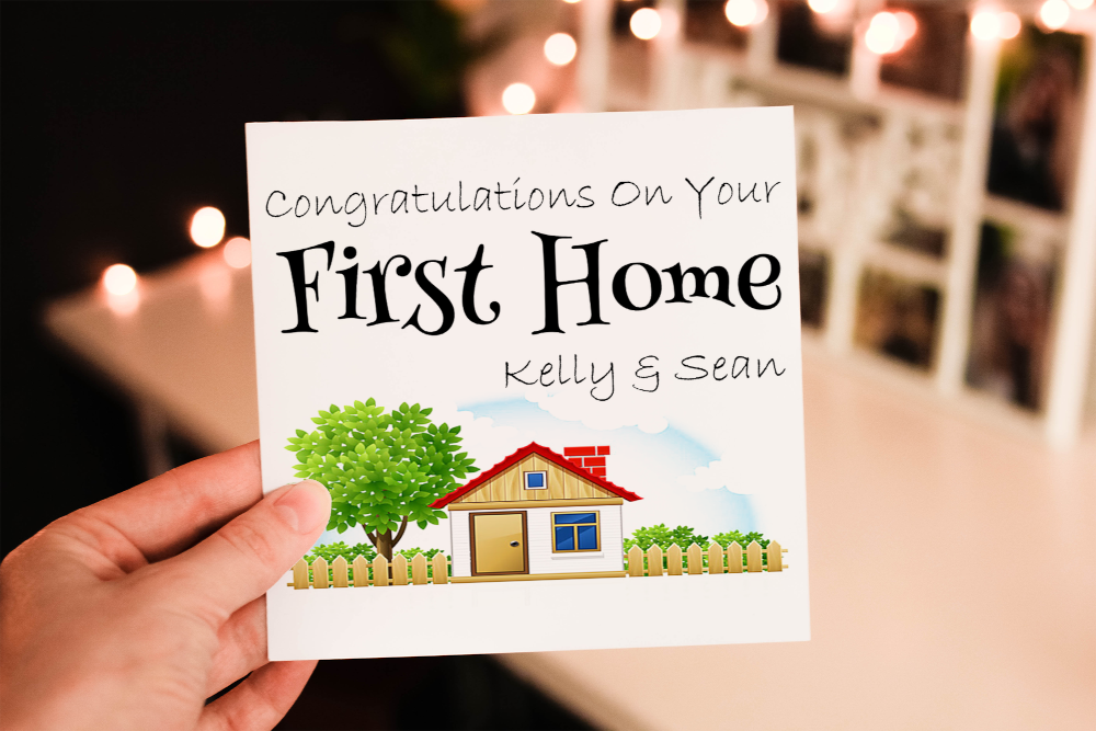 First Home Card, Personalised Card for New Home